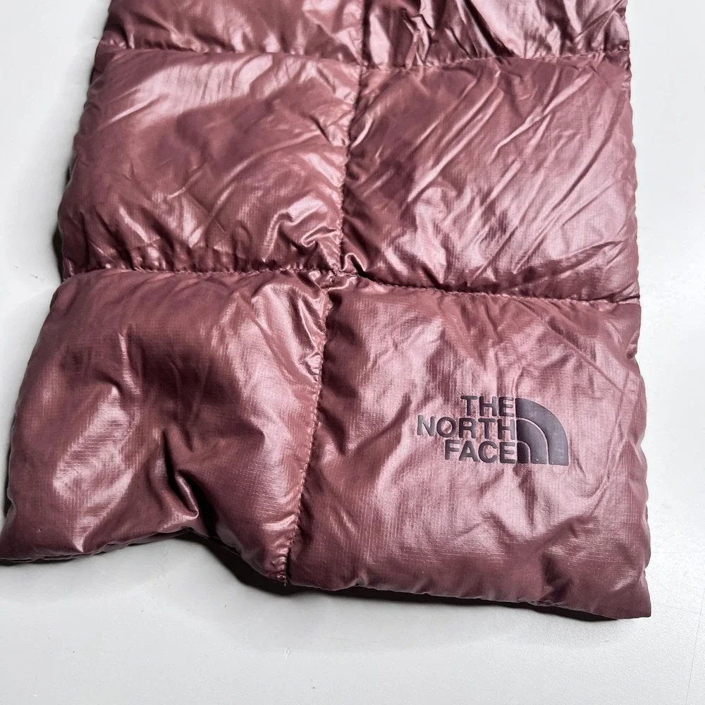 The North Face Scarf Mens One Size Pink‎ Down Quilted Puffer Neck Warmer Winter - Picture 4 of 5